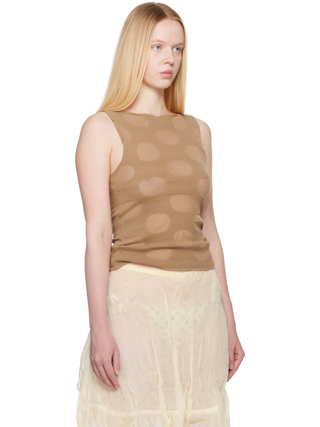 Beige Rory Tank Top - 2