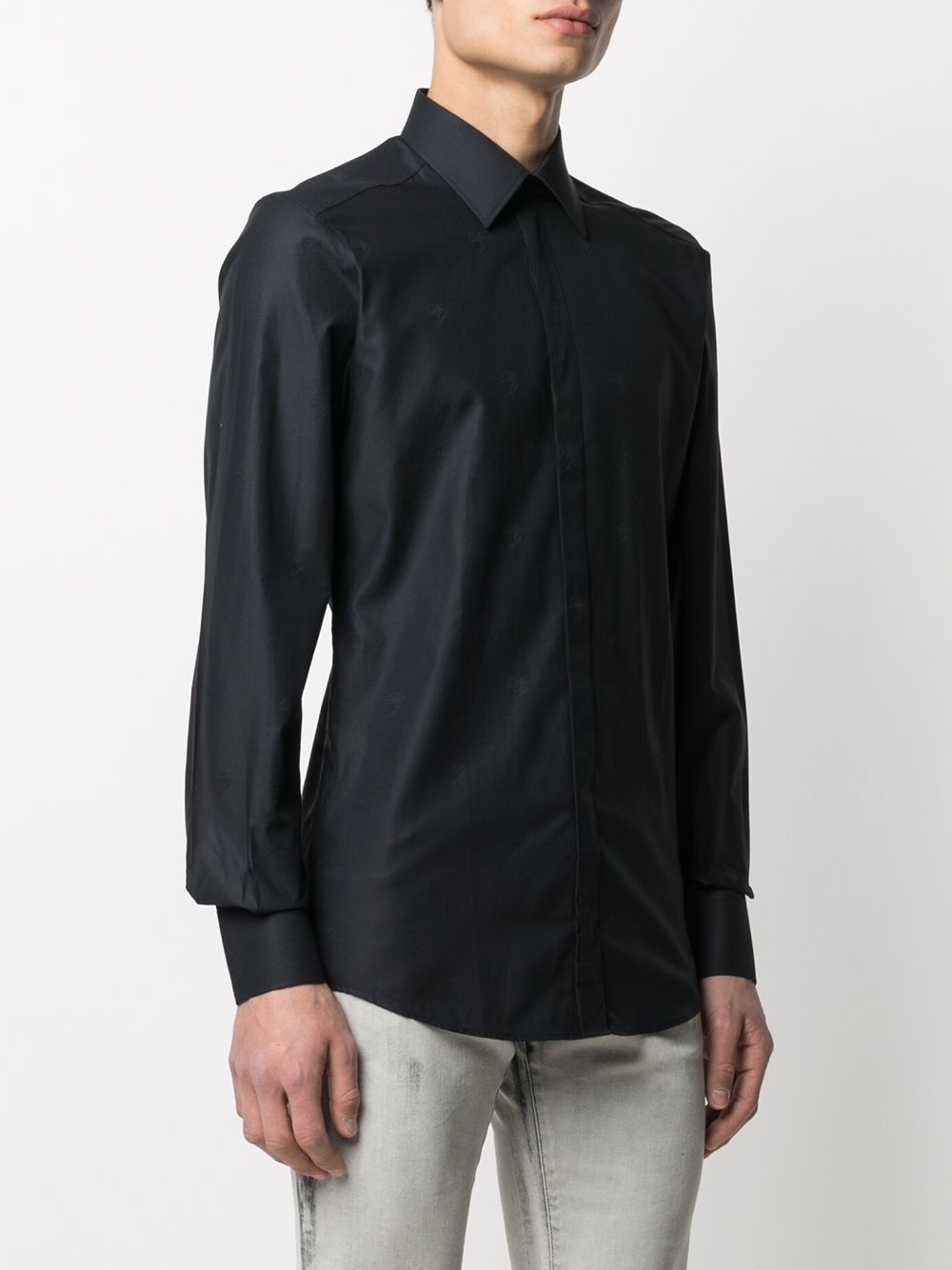 classic-collar cotton-poplin shirt - 3