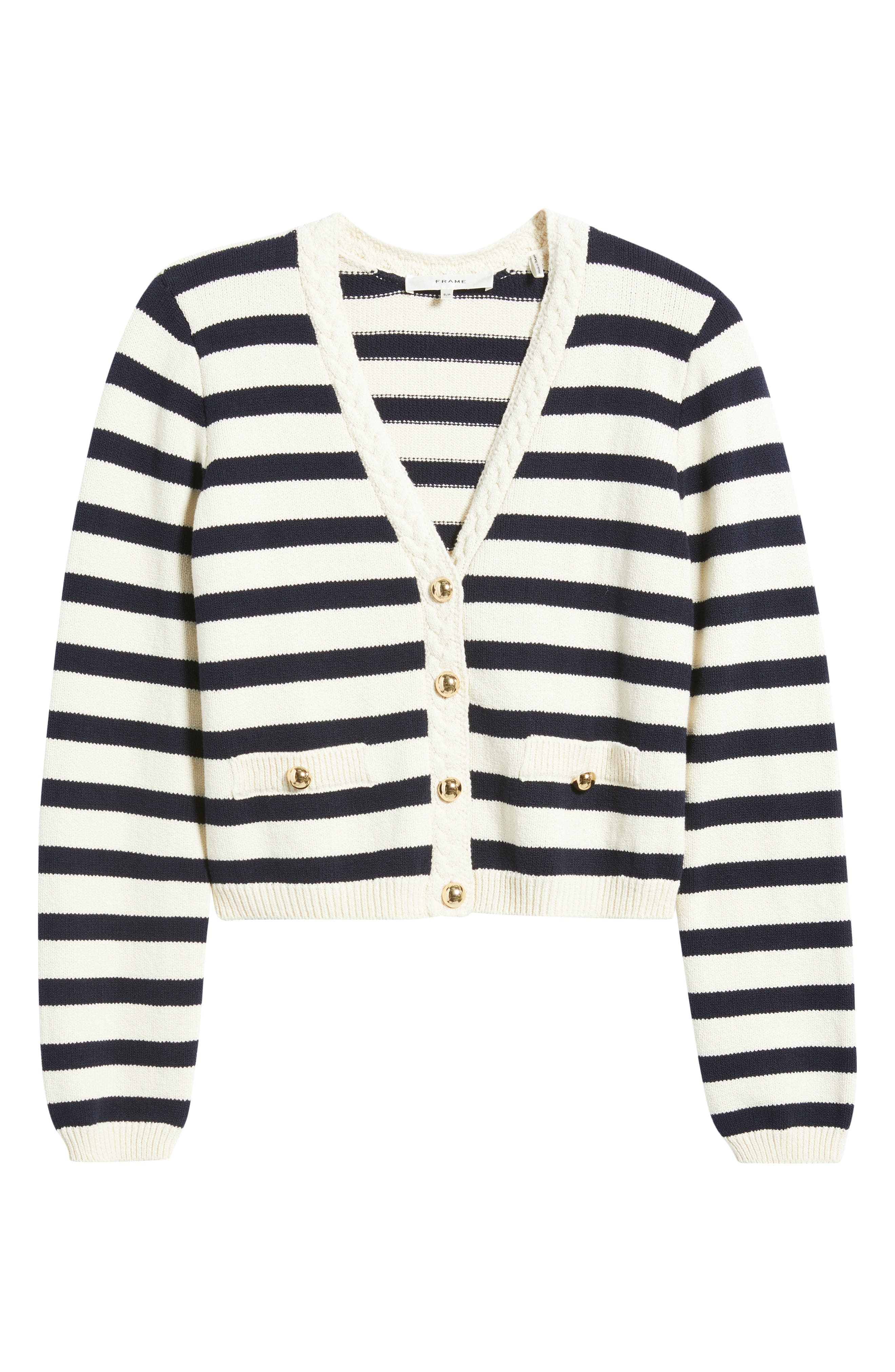 FRAME The Harbor Cardigan in Navy Multi at Nordstrom - 5