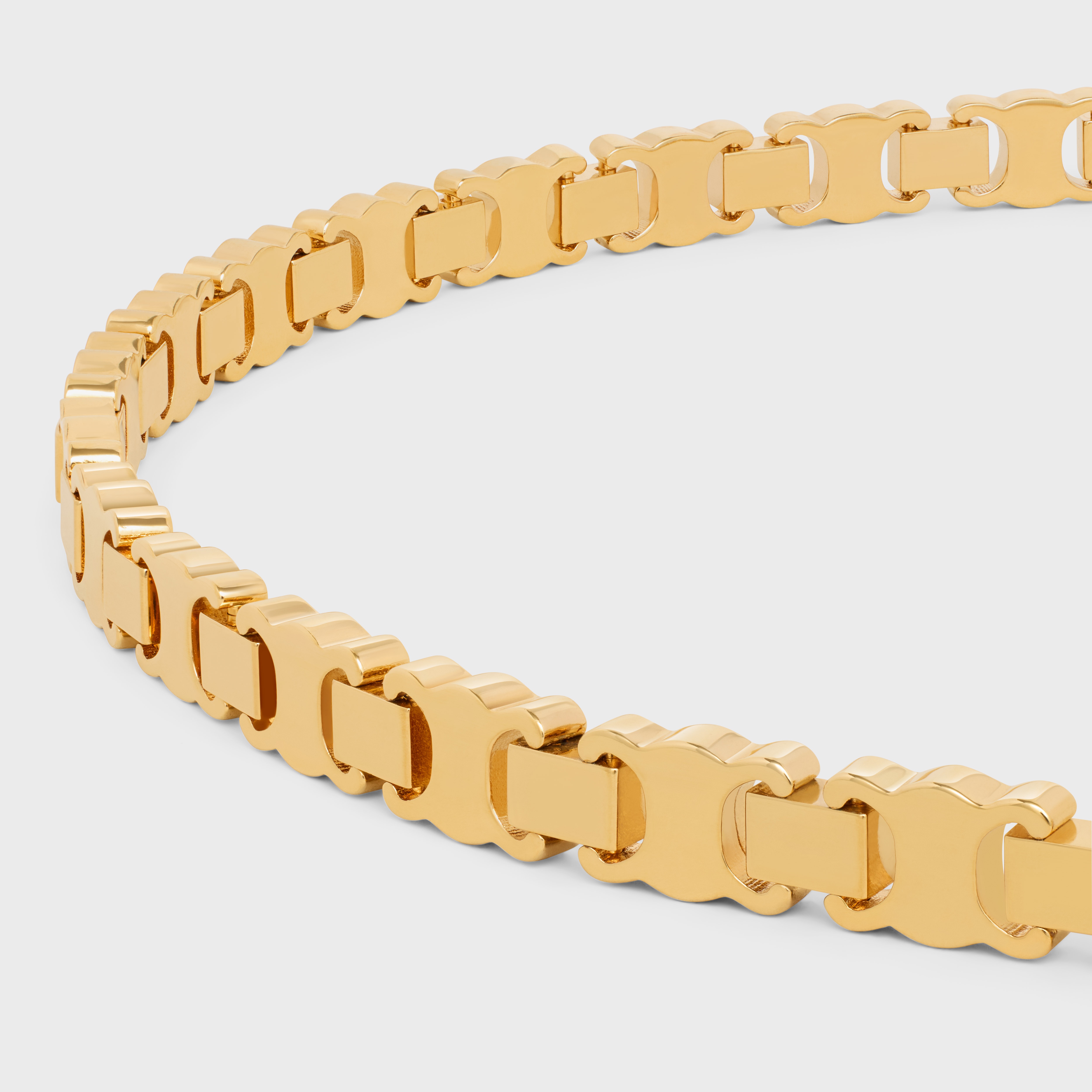 Triomphe Link Choker in Brass with Gold Finish - 2