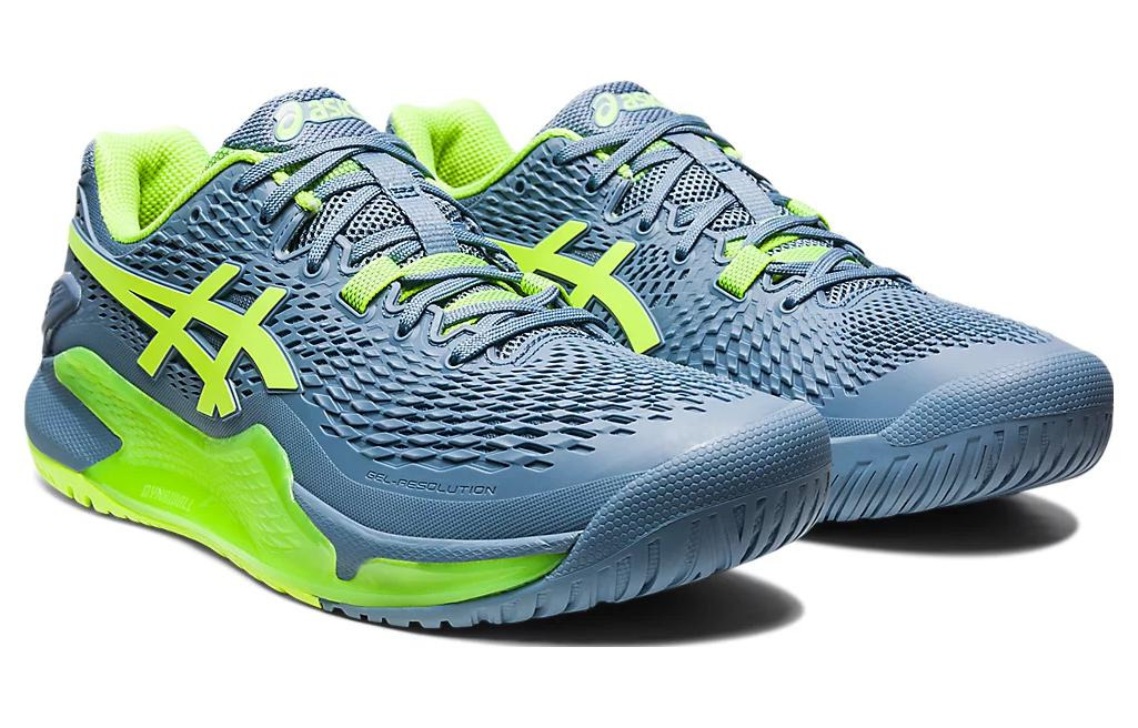 Asics Gel Resolution 9 'Steel Blue Hazard Green' 1041A330-400 - 3