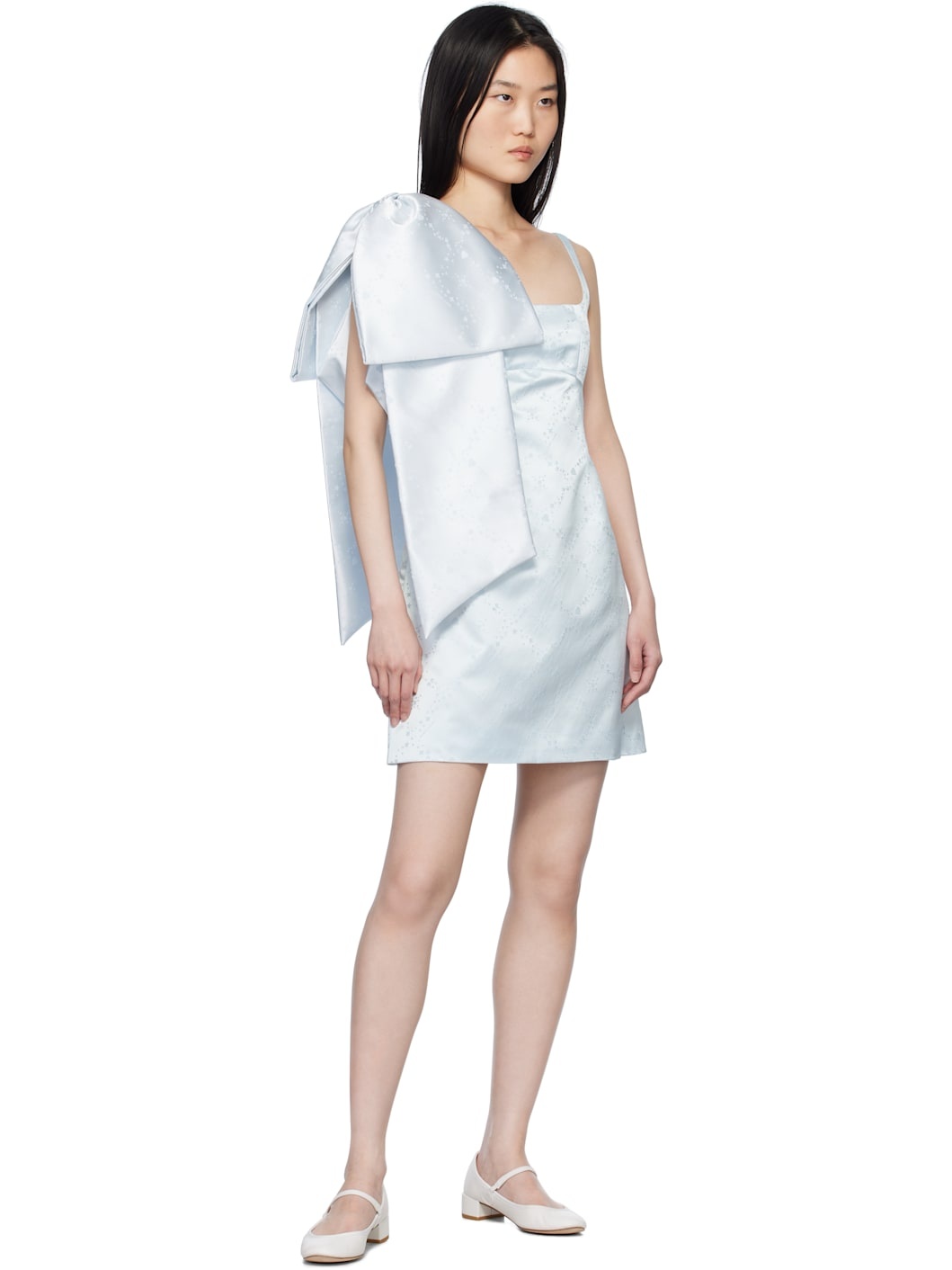 【関税込み】Sandy Liang ブルー Melrose ミニワンピース SANDY LIANG Blue Melrose Minidress | REVERSIBLE