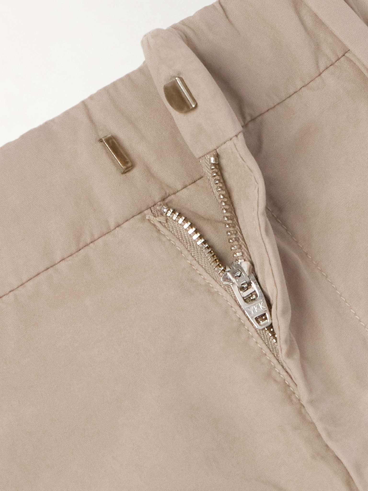 Bill 1080 Tapered Pleated Organic Cotton-Blend Trousers - 3