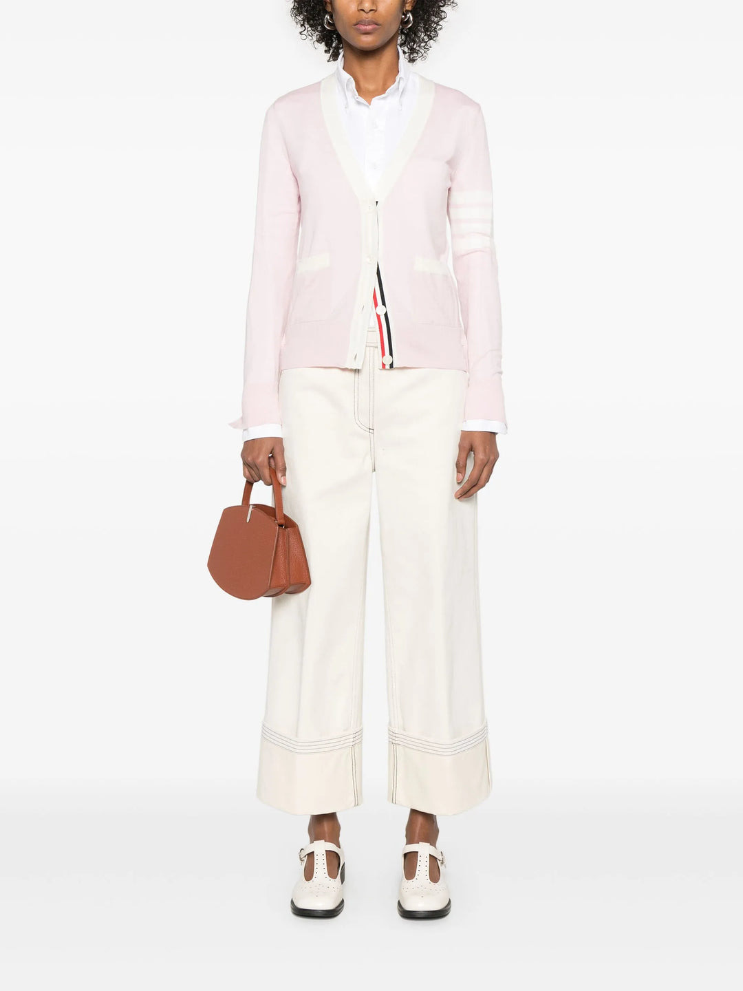 Relaxed Fit V Neck Cardigan - 2