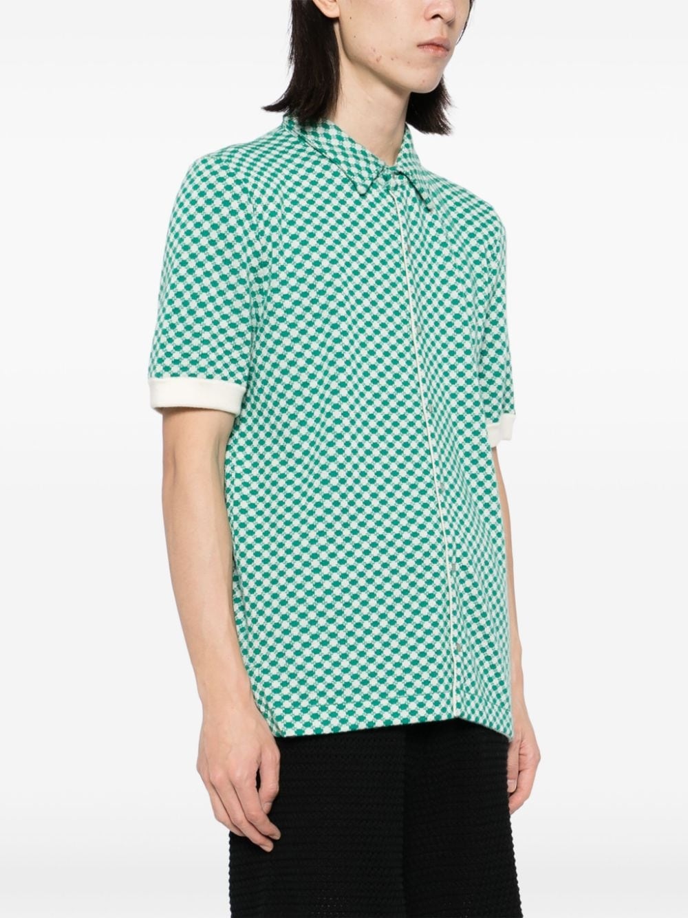 Emerald-Dot jacquard boat shirt - 3