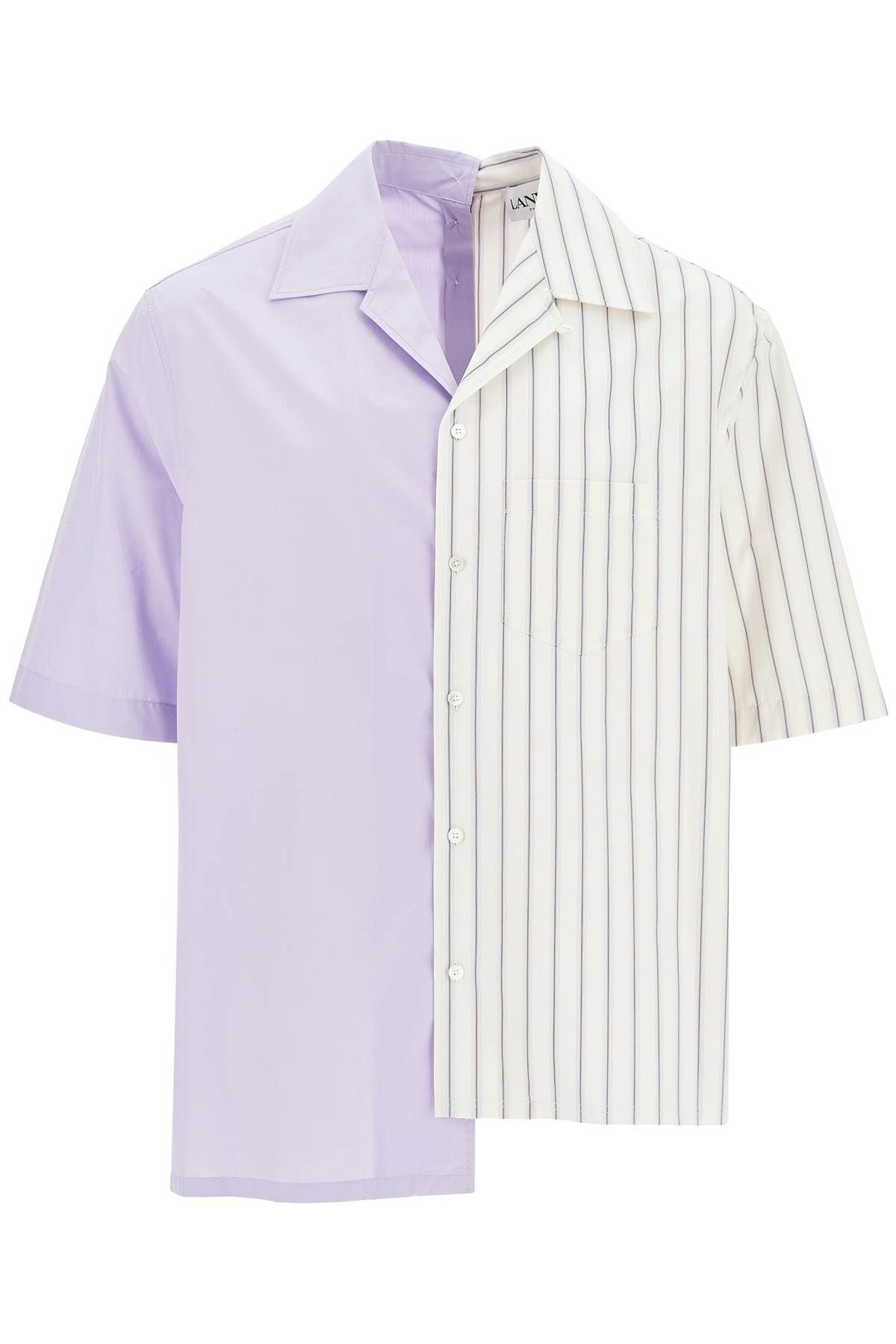 ASYMMETRIC BOWLING SHIRT WITH - 1