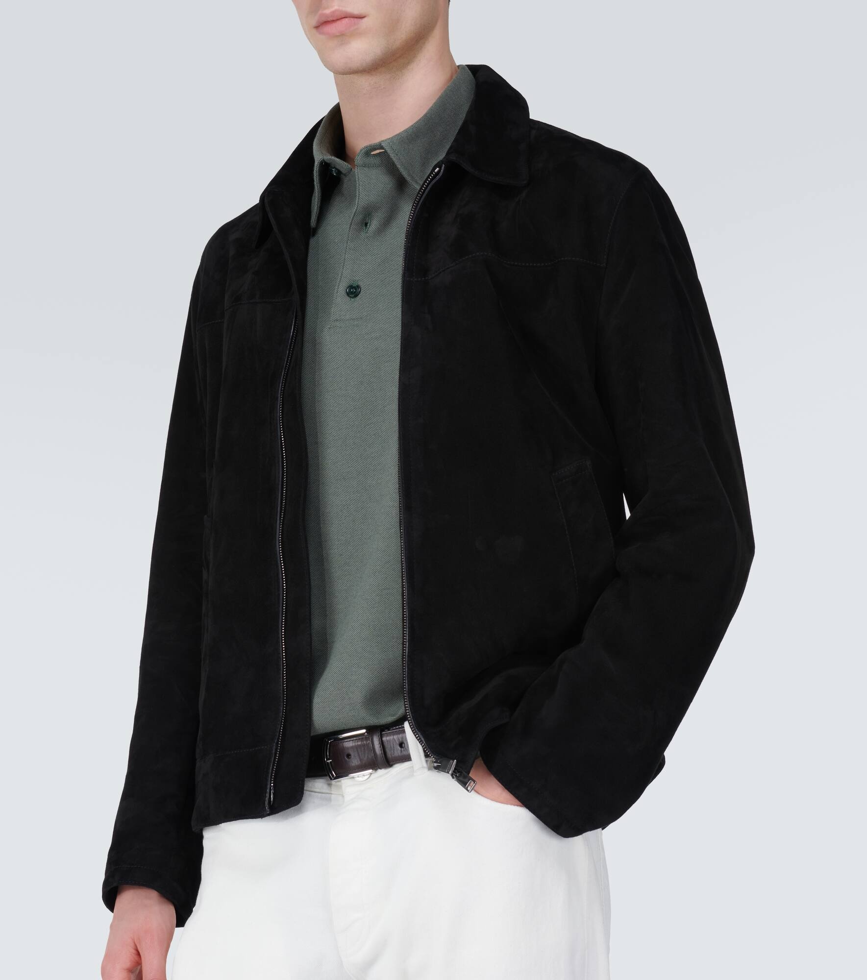 Suede blouson jacket - 5