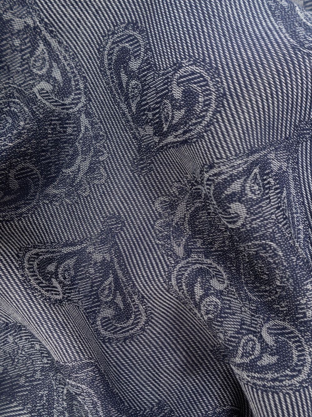 paisley-print fringed scarf - 4