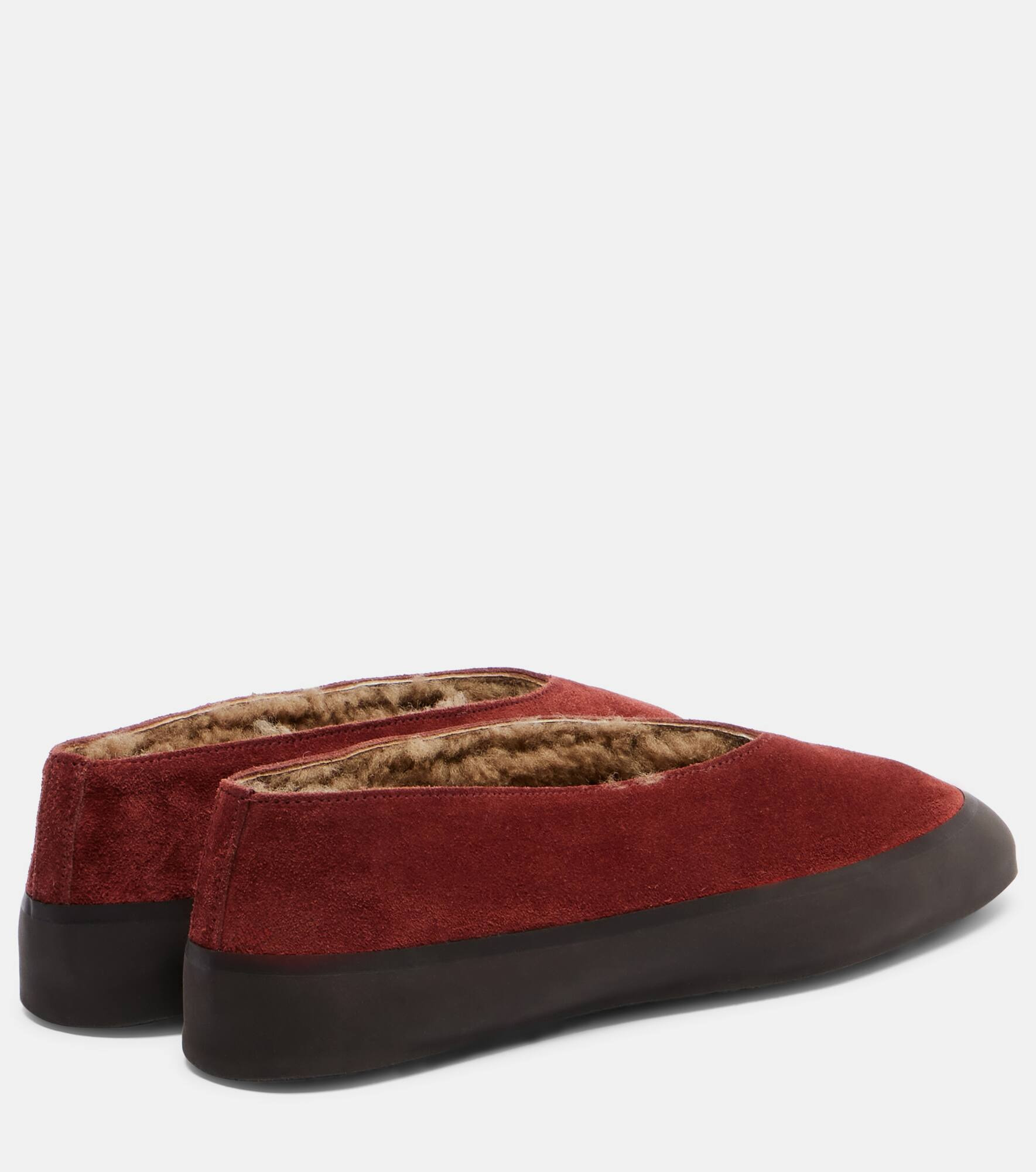 Apres Ski shearling-lined suede flats - 2