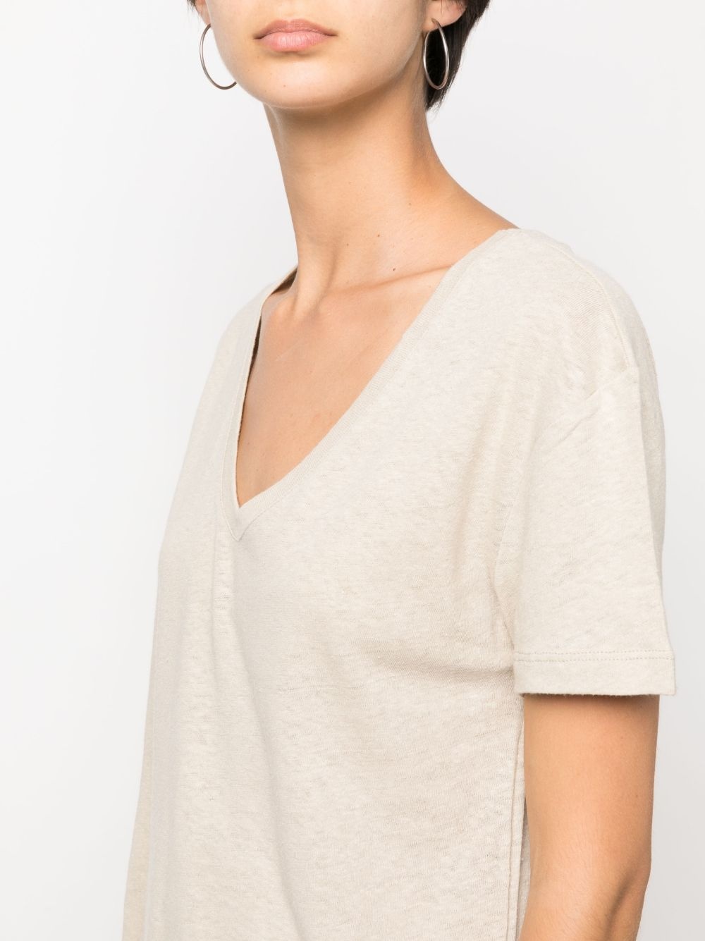 V-neck mélange T-shirt - 5