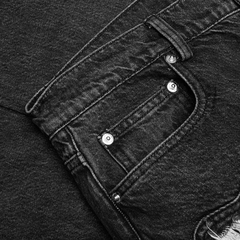 HEART PATCHWORK JEANS - HEART CHARCOAL WASH - 3