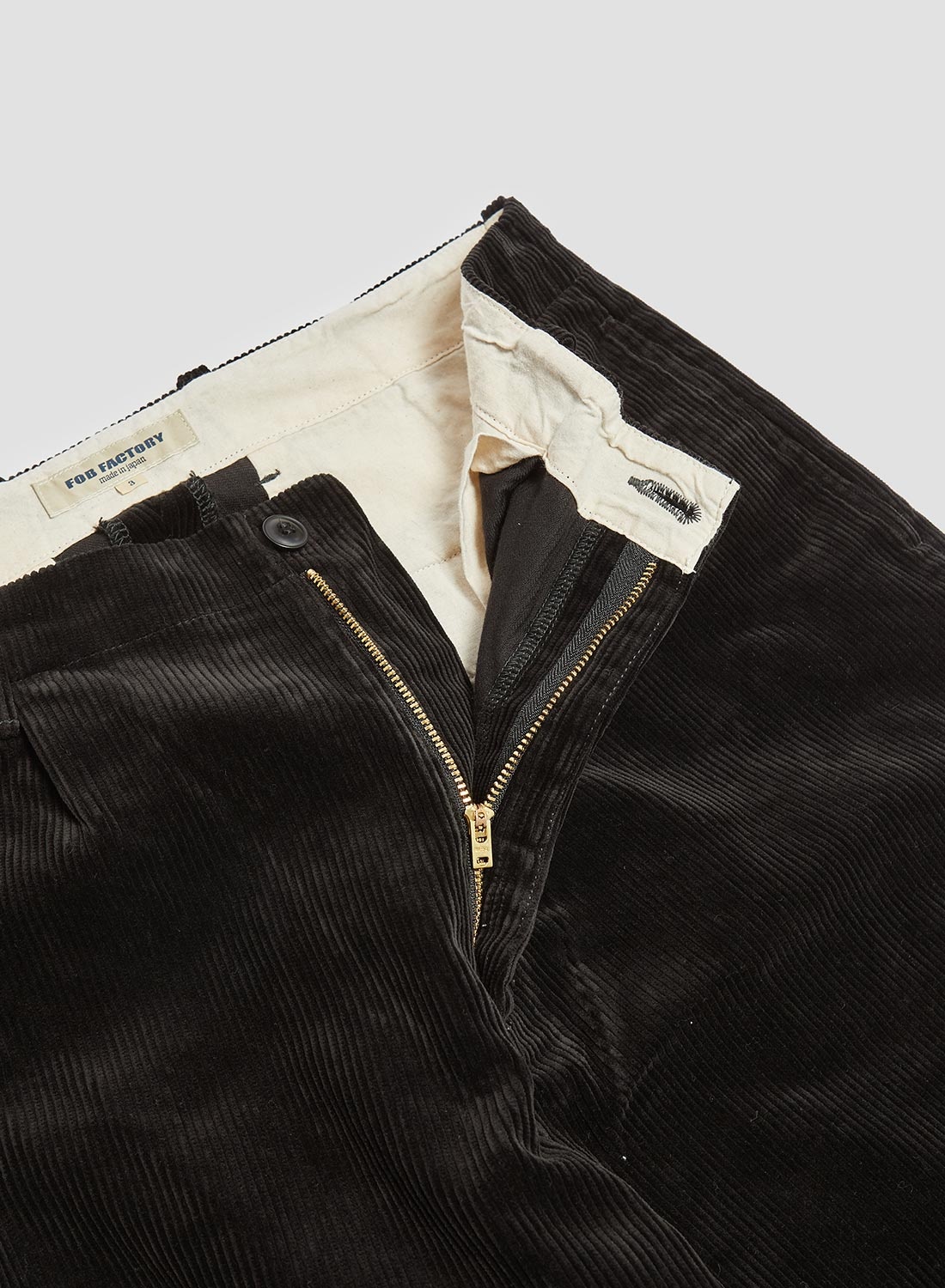 FOB Factory Corduroy Trousers Black - 5