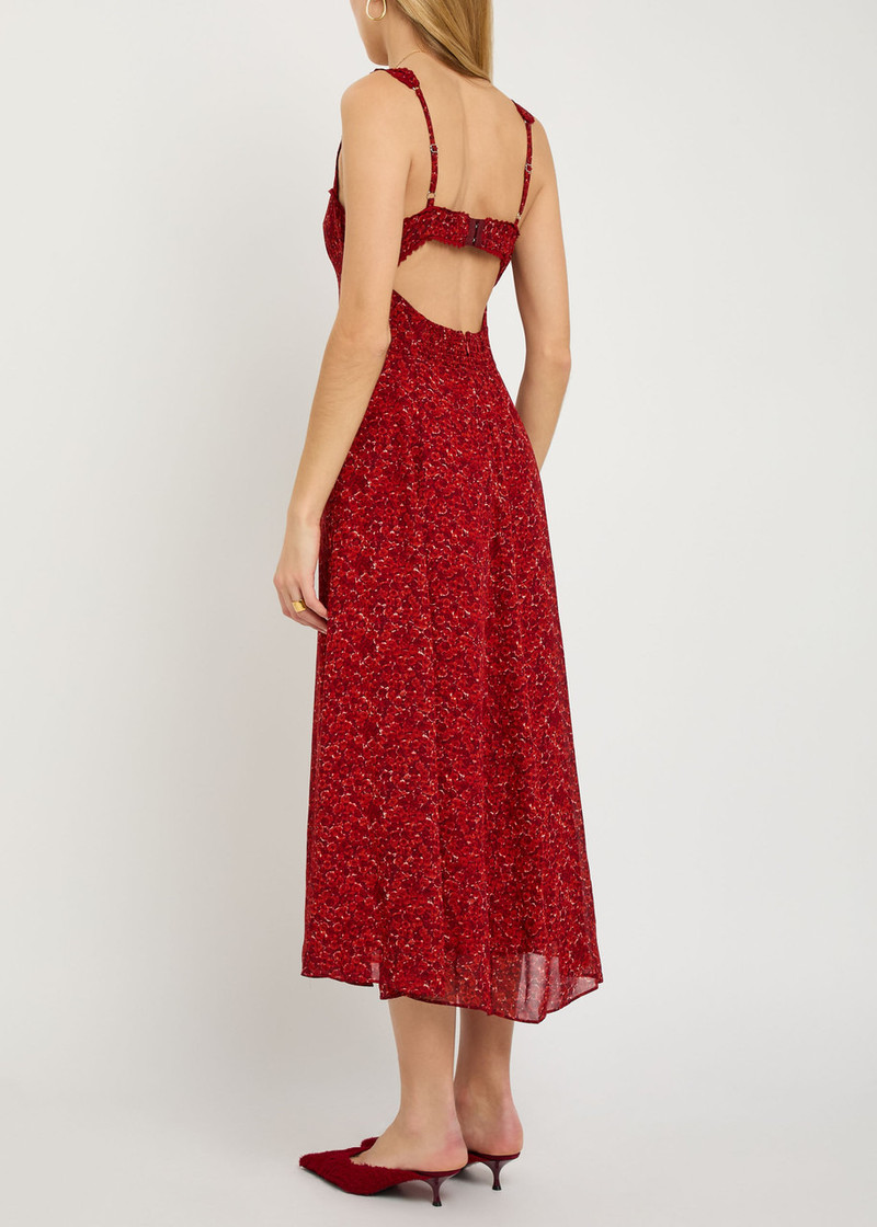 Reformation Reformation Lela Floral-print Georgette Midi Dress outlook