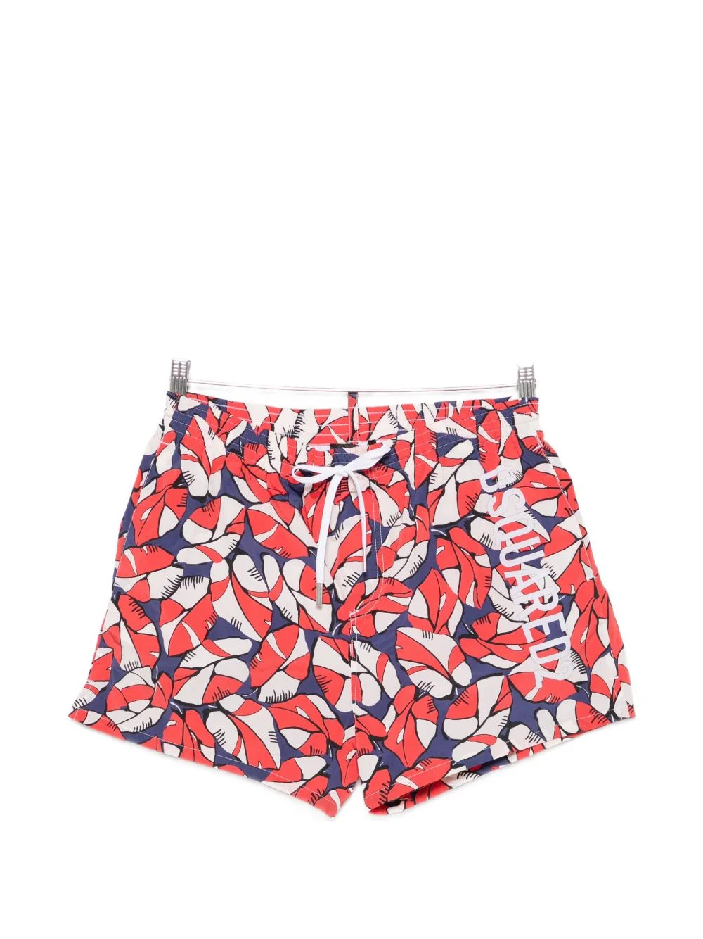 leaf-print logo-print swim shorts - 1