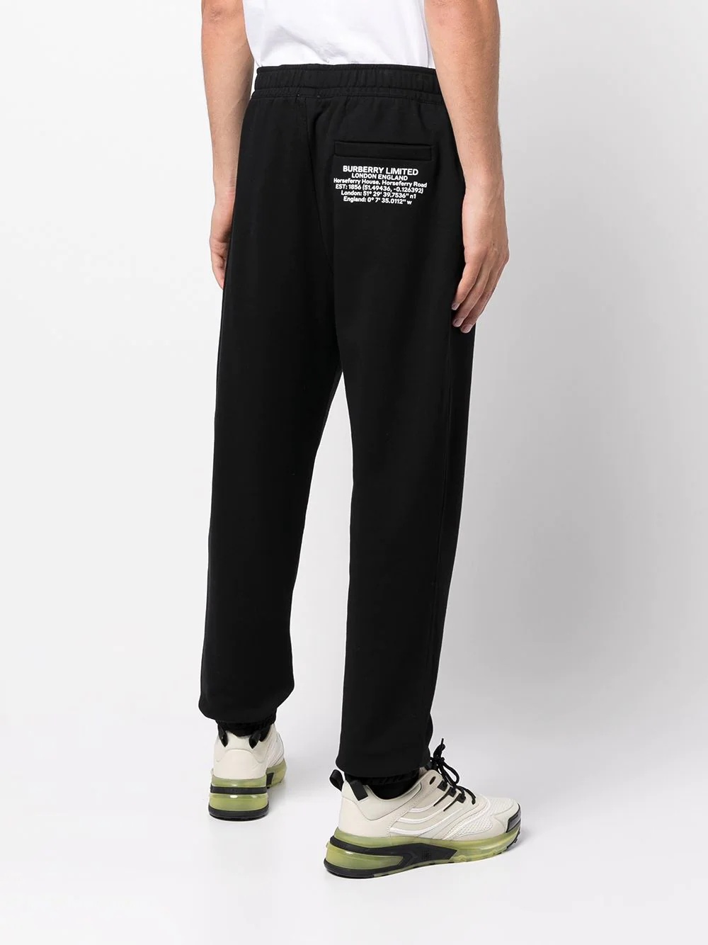 rear logo-print casual track pants - 4