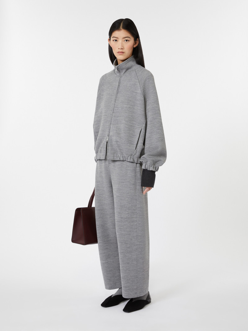 Max Mara FRINE Sweatshirt in double-faced wool and cotton jersey outlook