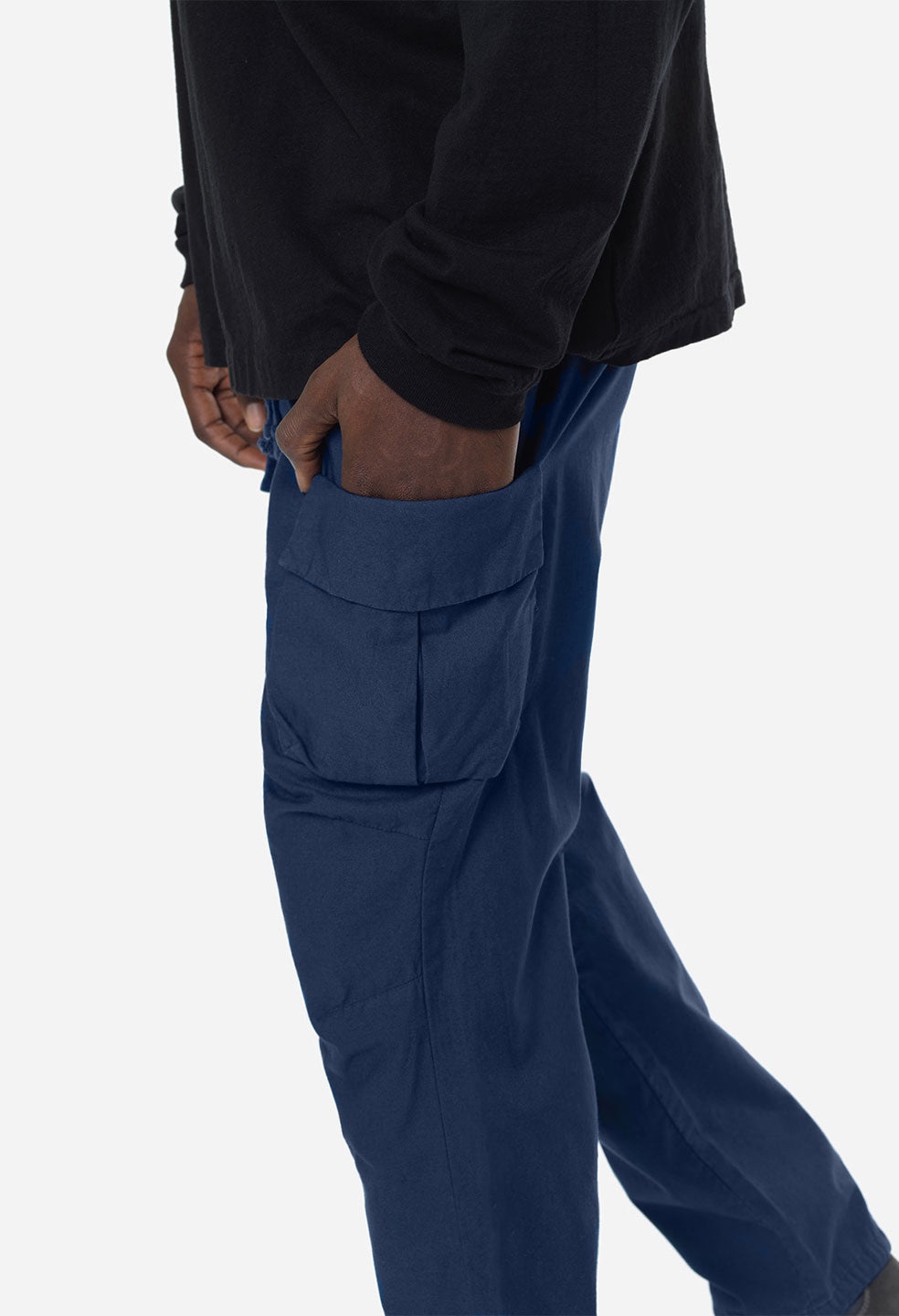 BACK SATEEN CARGO PANTS - 6