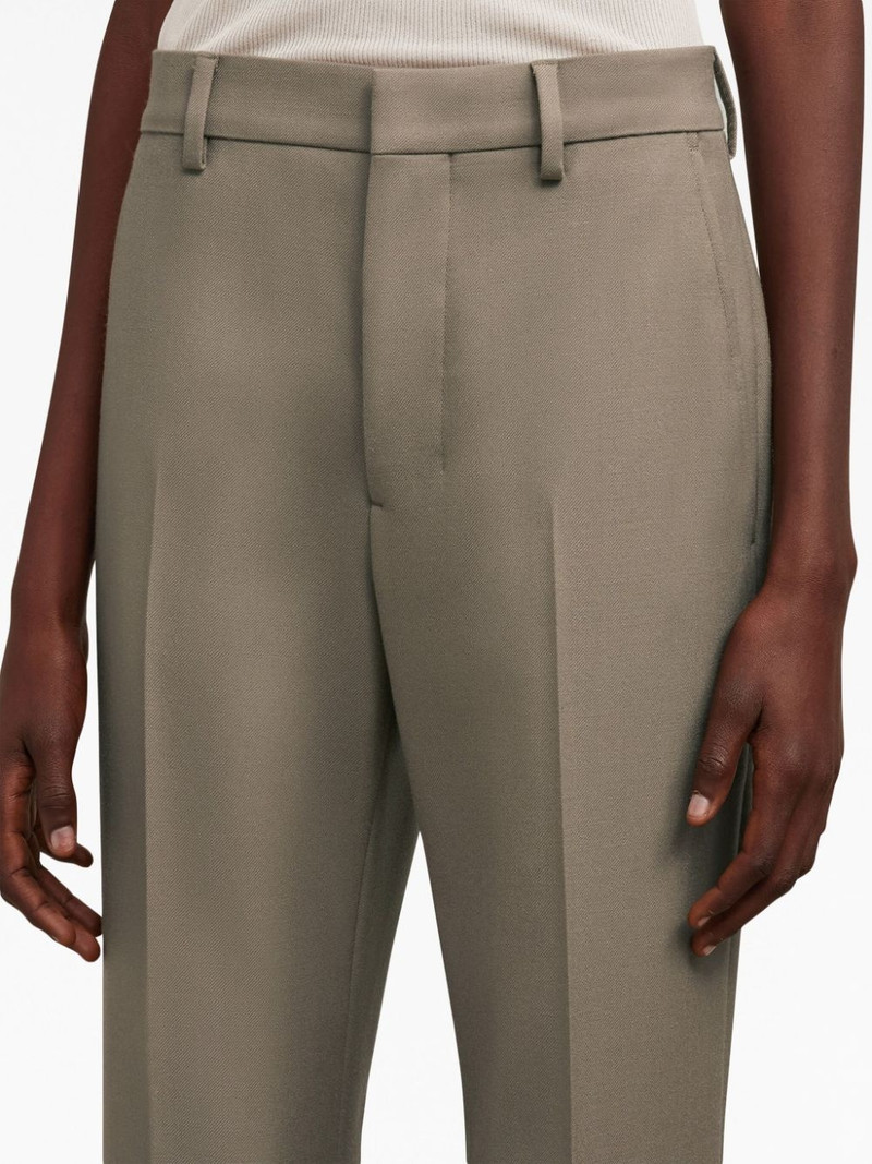 wool gabardine flared trousers 6