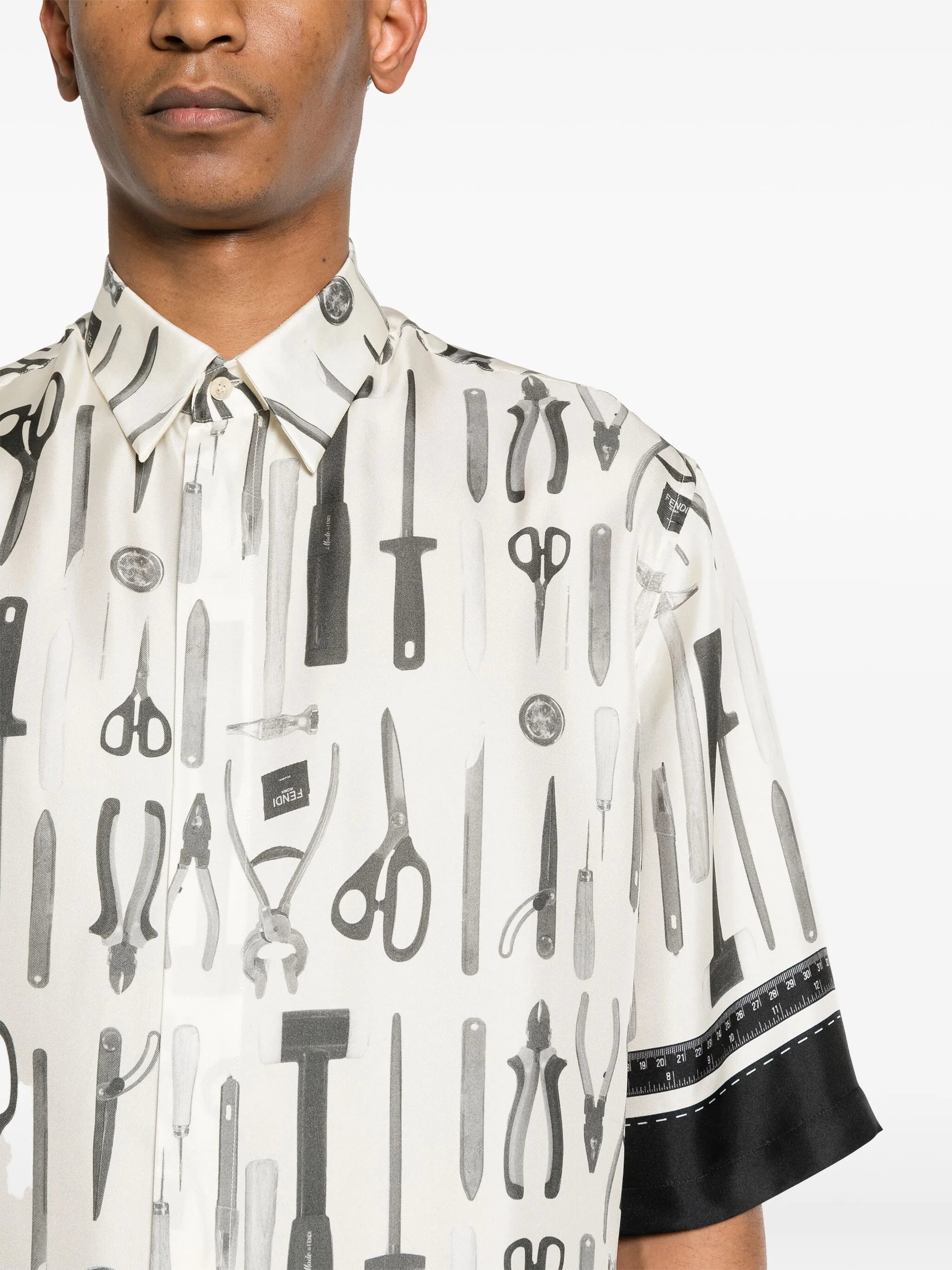 Graphic-print Silk Shirt - 4