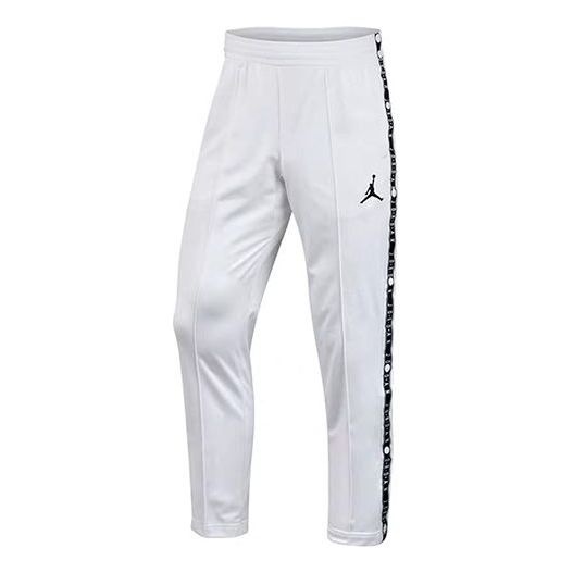 Air Jordan Side Logo Printing Sports Long Pants White CK1455-100 - 1