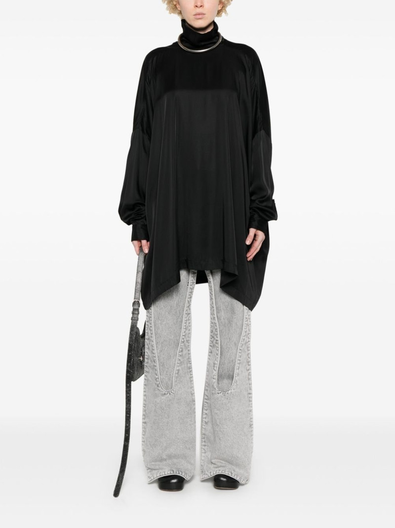 Rick Owens Tabard satin blouse outlook