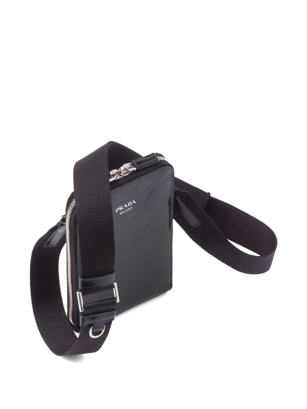 triangle-logo leather phone case - 4
