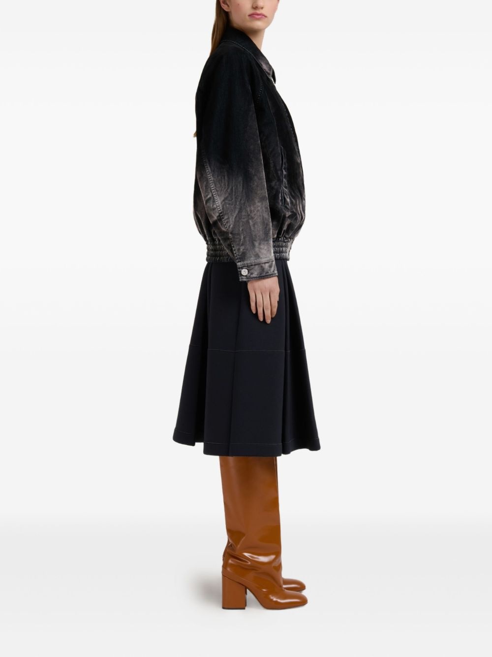 pleated midi skirt - 3
