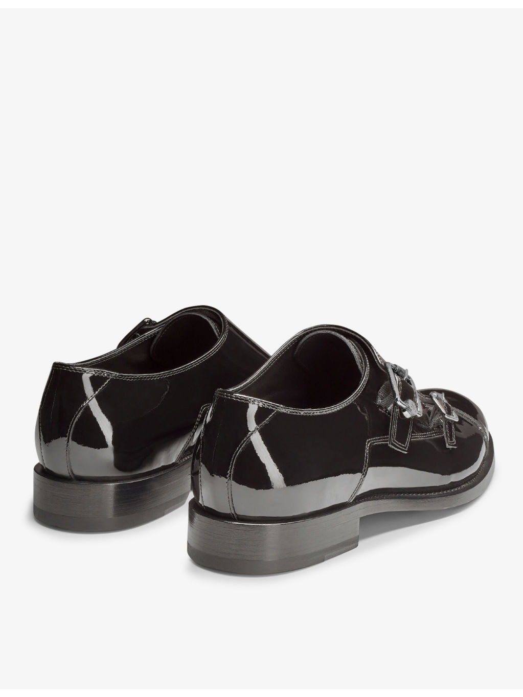 Finnion double-strap patent-leather monk shoes - 4