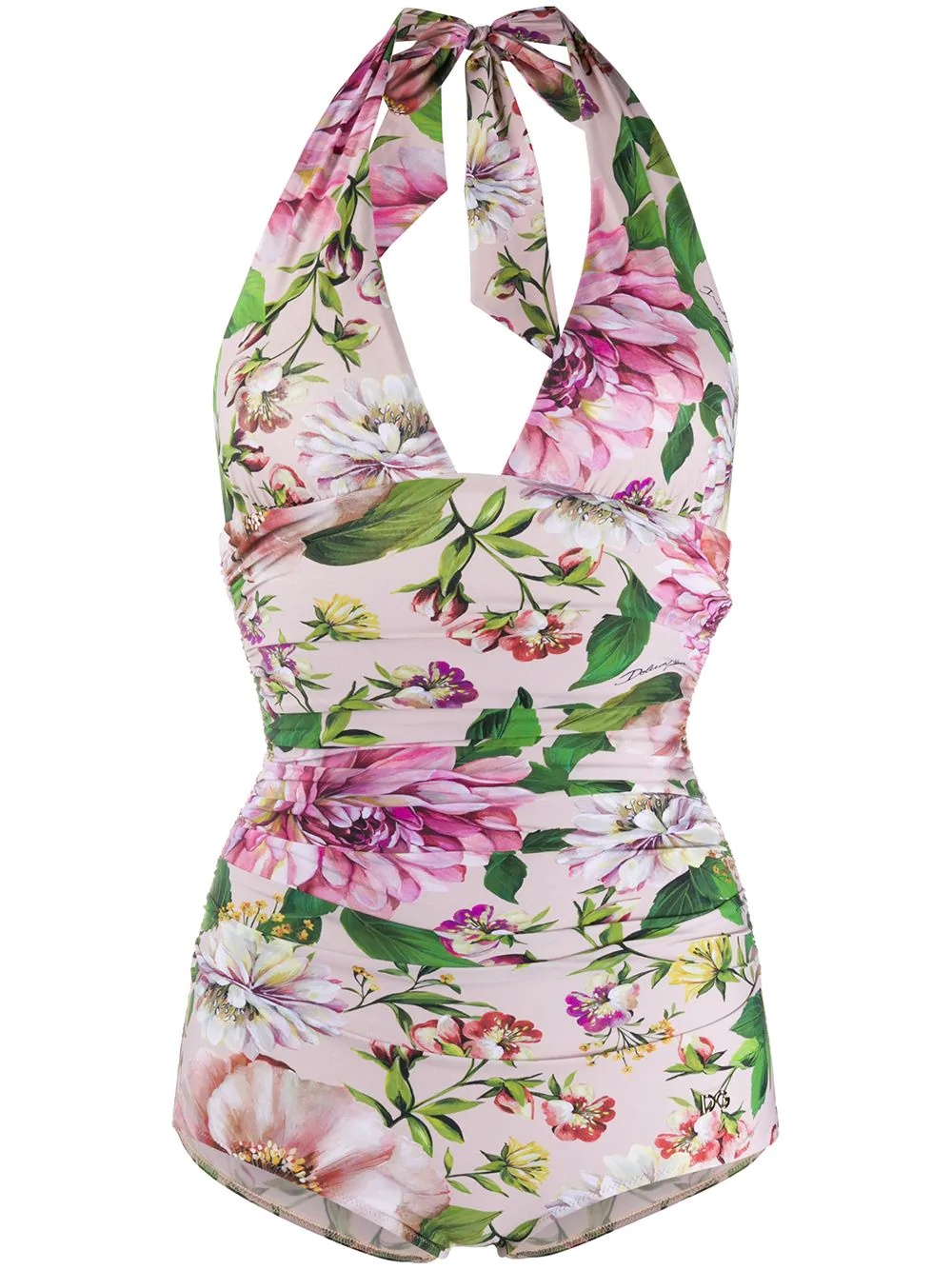 floral print swimsuit - 1