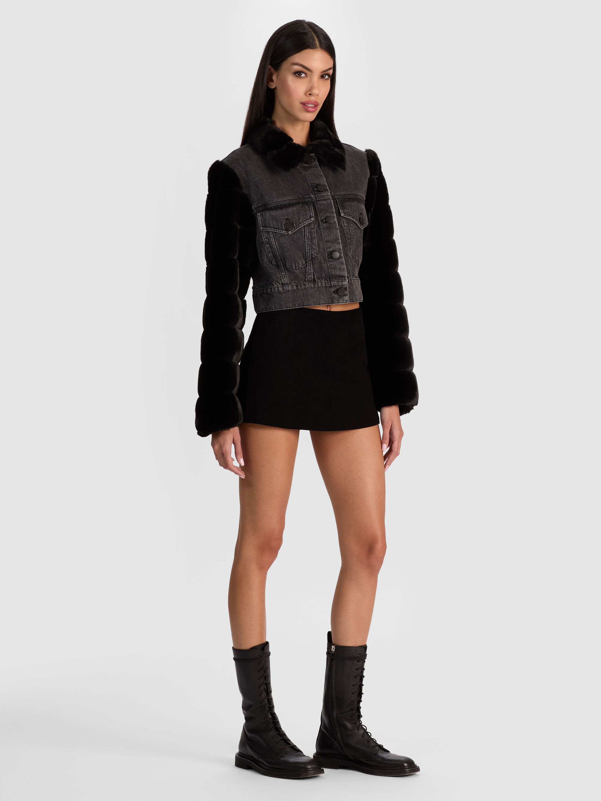 JEFF FAUX FUR DENIM JACKET - 3