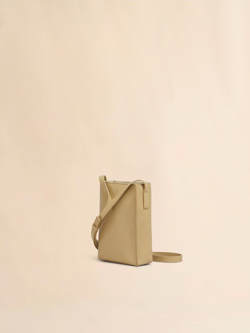 BROWN LEATHER MUSEO NANO BAG WITH MARNI SYMBOL EMBROIDERY - 2