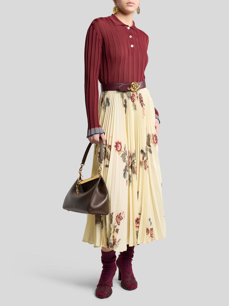 PLEATED SABLE SKIRT WITH PRINT 4