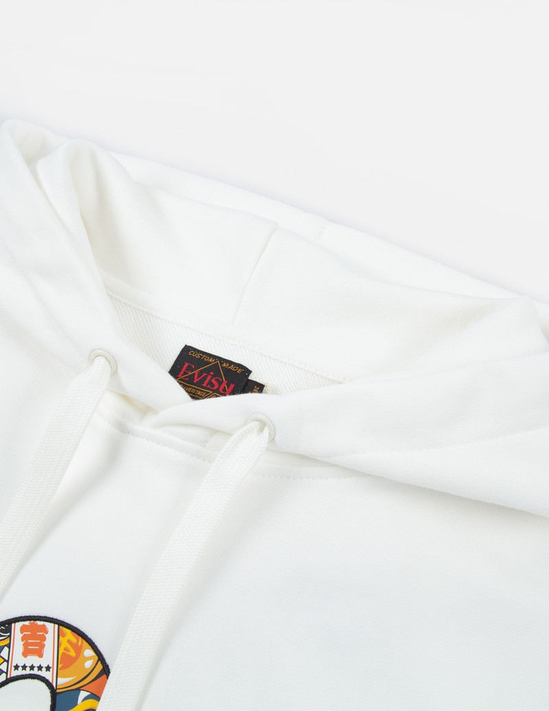 ZIP-UP DARUMA AND FORTUNE CAT PRINT HOODED SWEATSHIRT 9
