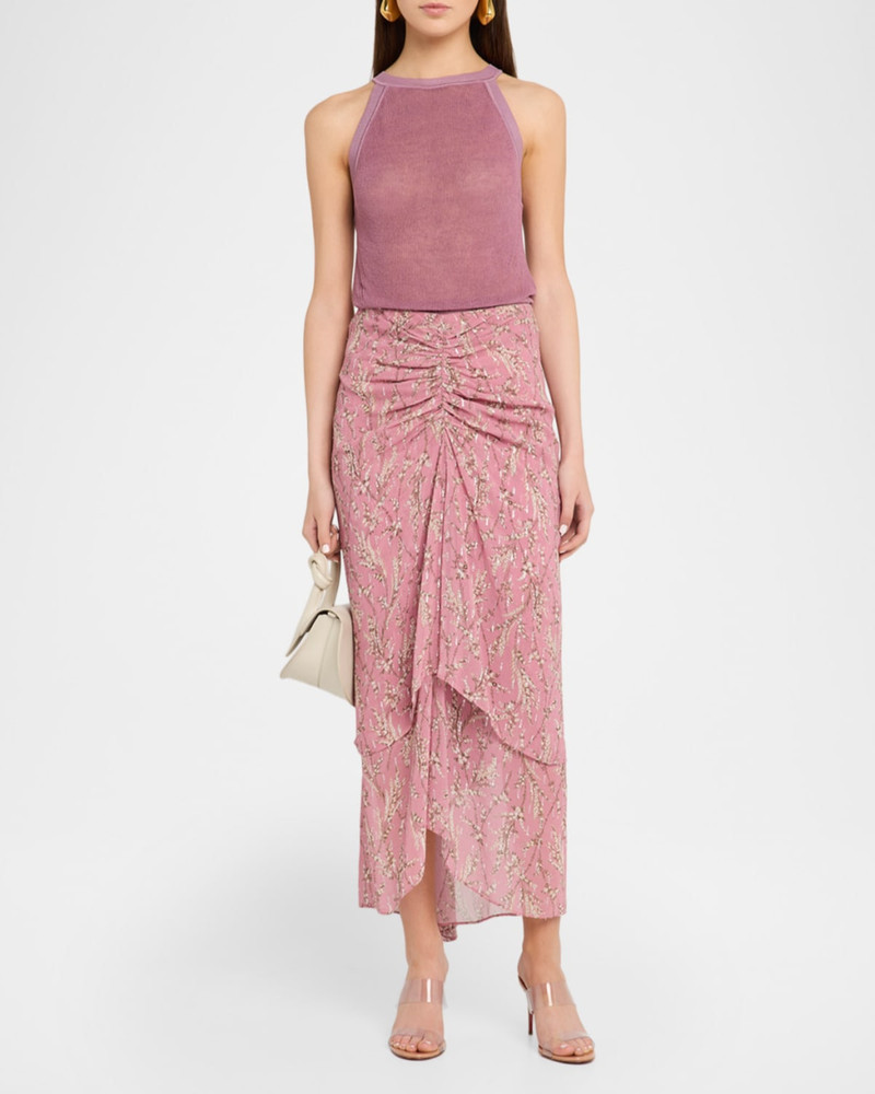 VERONICA BEARD Sira Floral Chiffon Skirt outlook
