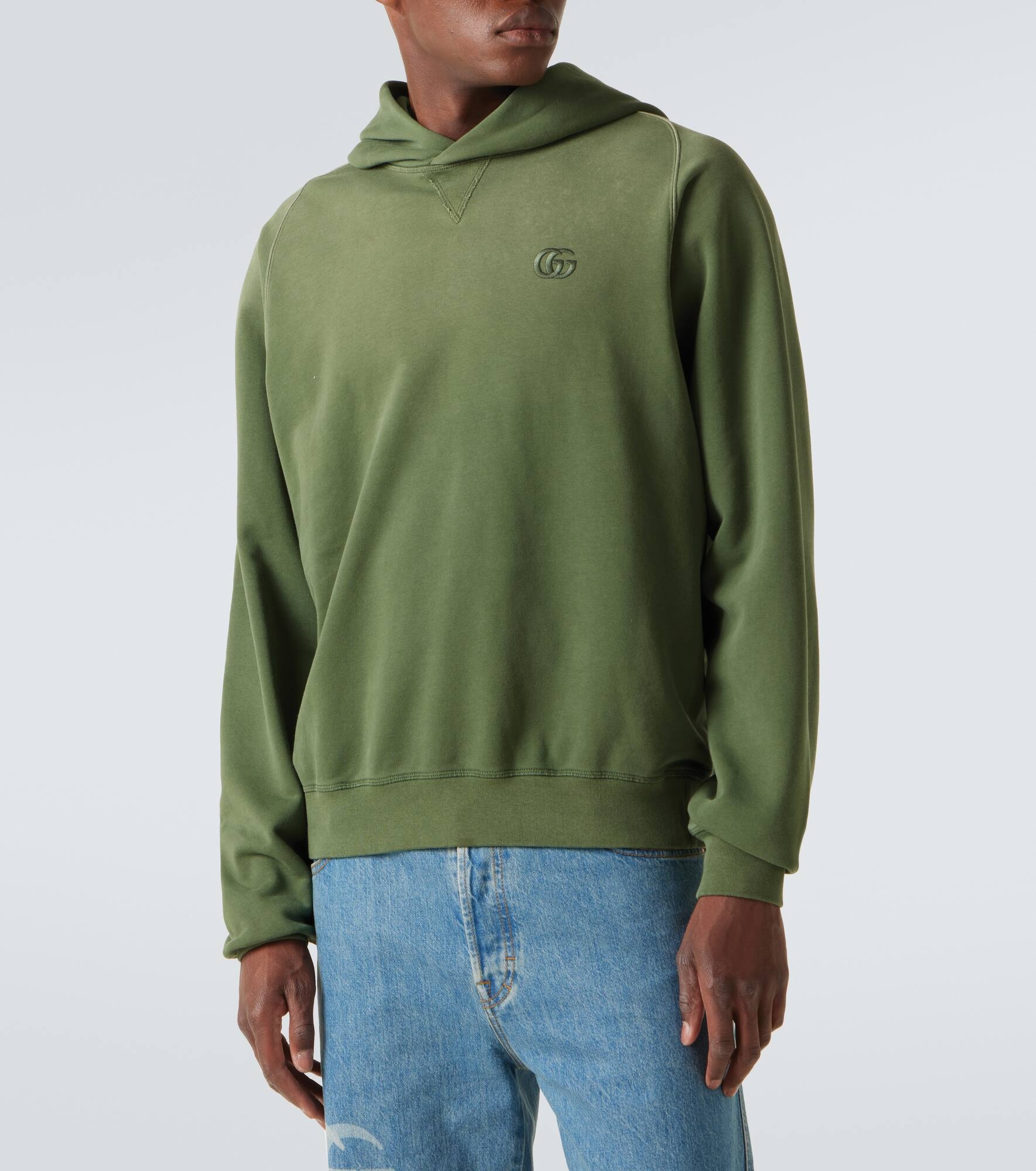Double G cotton jersey hoodie - 3