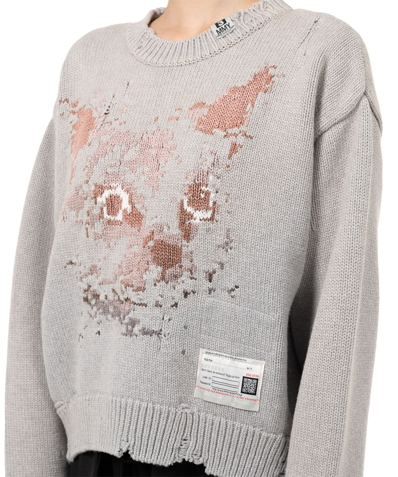 Cat Jacquard Knit Sweater 13