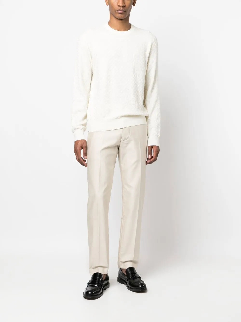 CREW-NECK COTTON-SILK JUMPER - 2