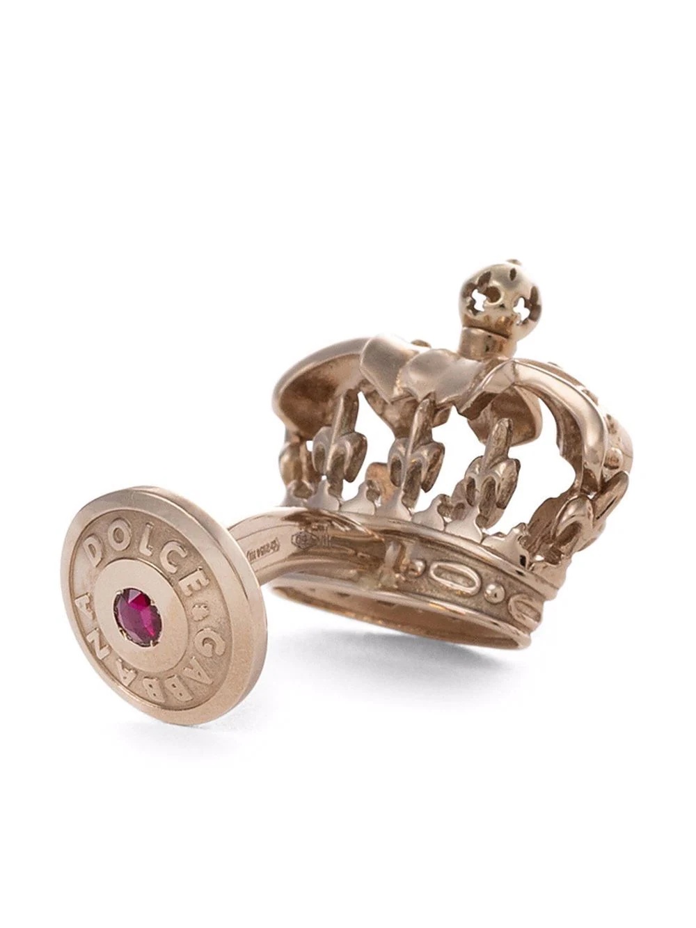 gemstone-detail crown cufflinks - 4