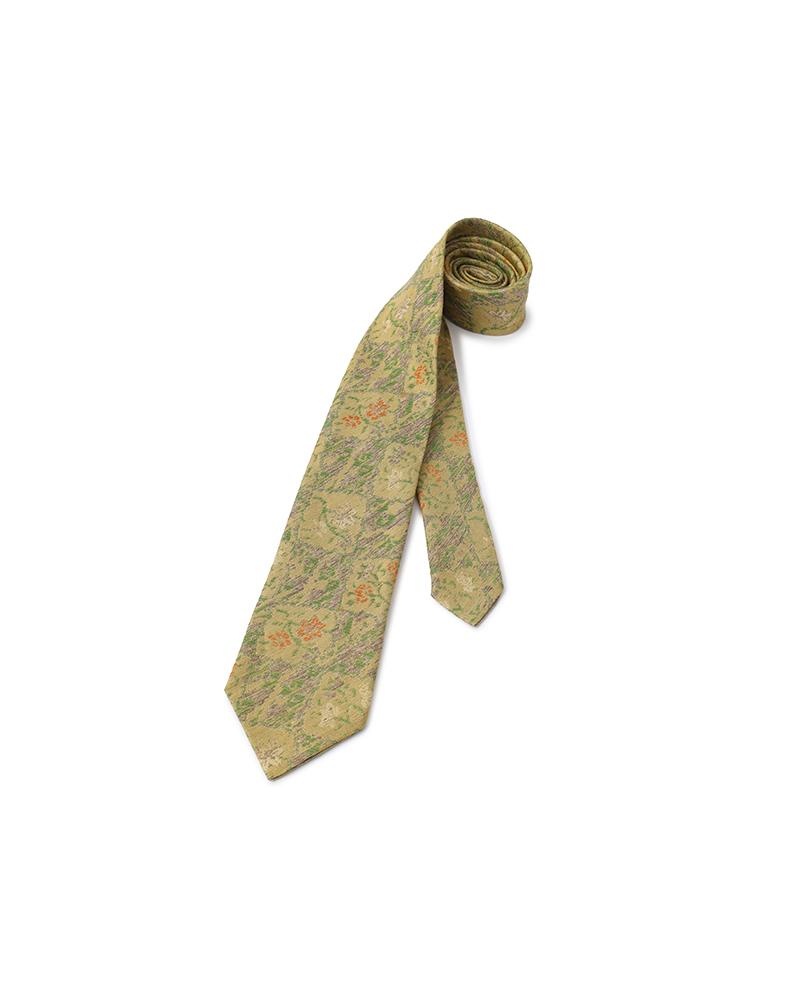 SILK TIE JACQUARD BEIGE - 1