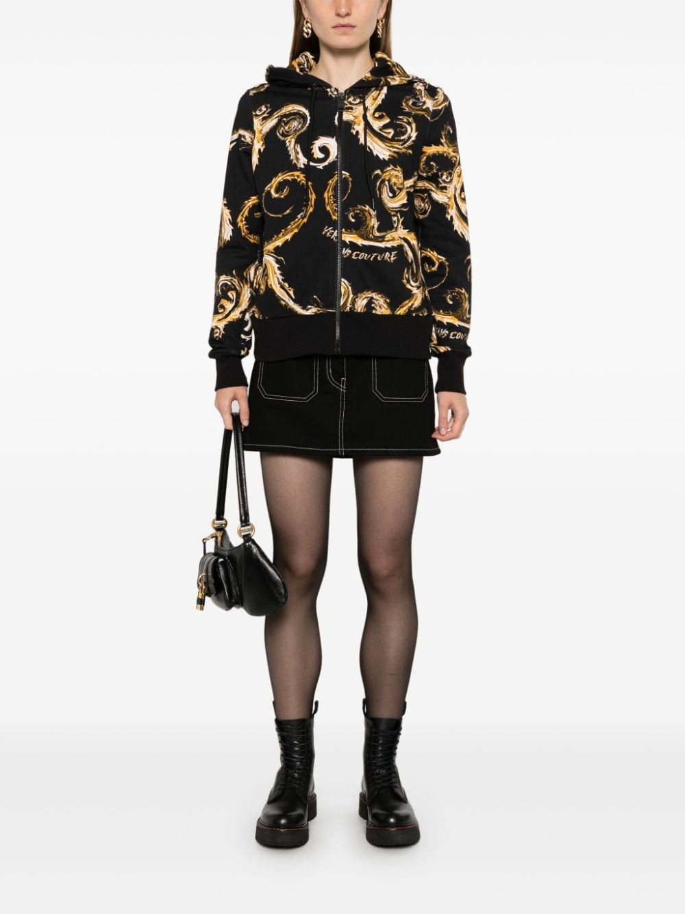 Barocco-print hoodie - 2