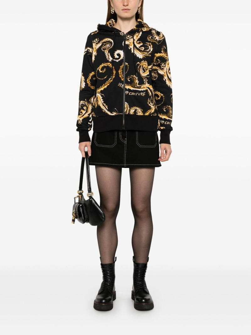 VERSACE JEANS COUTURE Barocco-print hoodie outlook