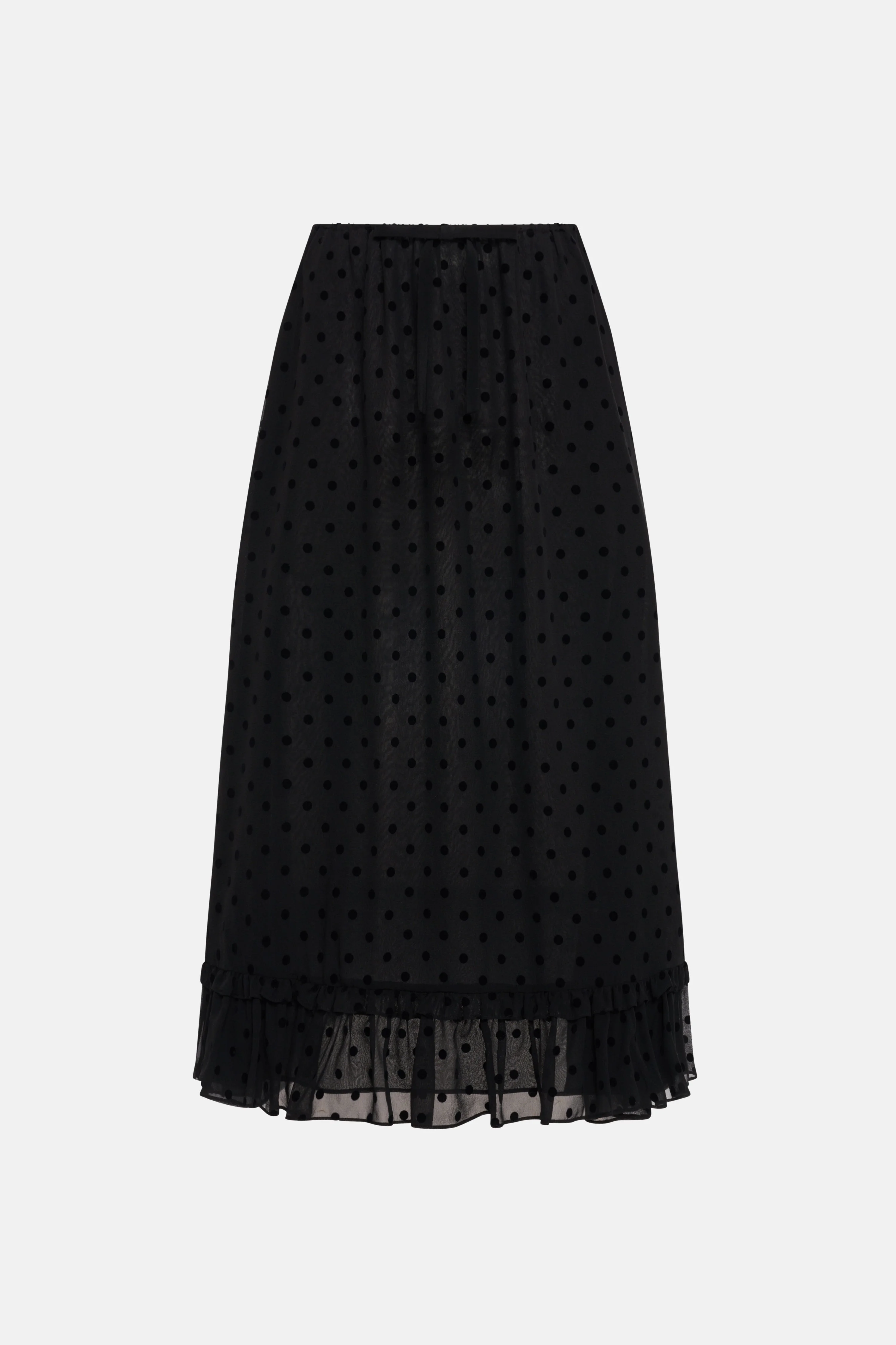 POLKA DOT SKIRT WITH BOW - 1