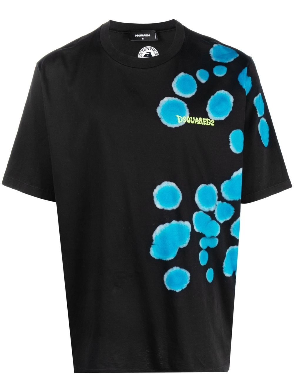 abstract-print logo T-shirt - 1
