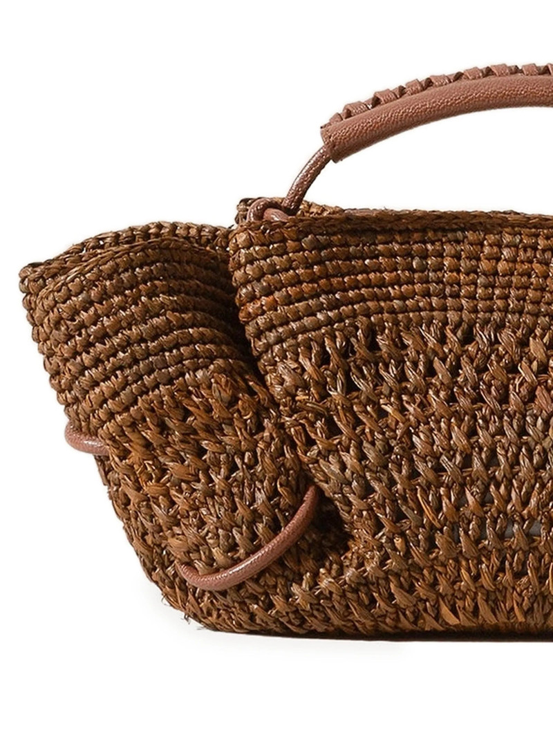 HEREU Hereu Mini Arta Crochet Raffia Tote Bag outlook
