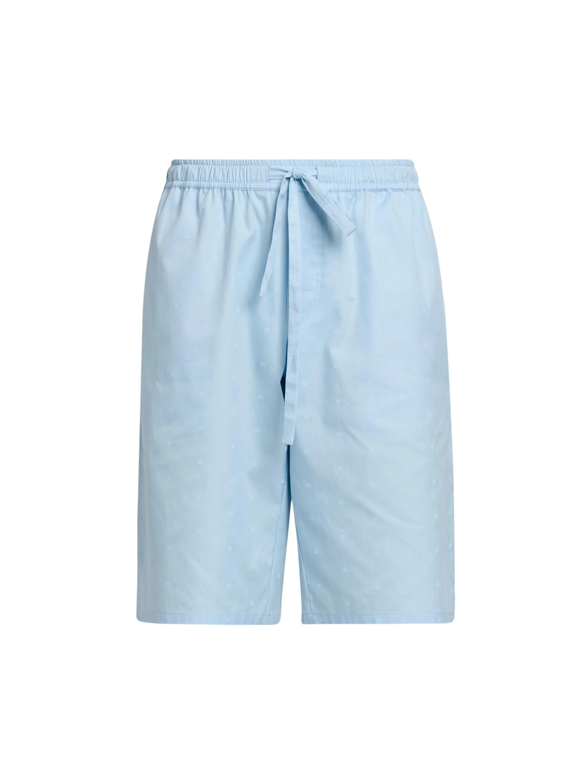 Men's Micro-Logo Cotton Drawstring Shorts - Dg Piccolo Azzurro - 1