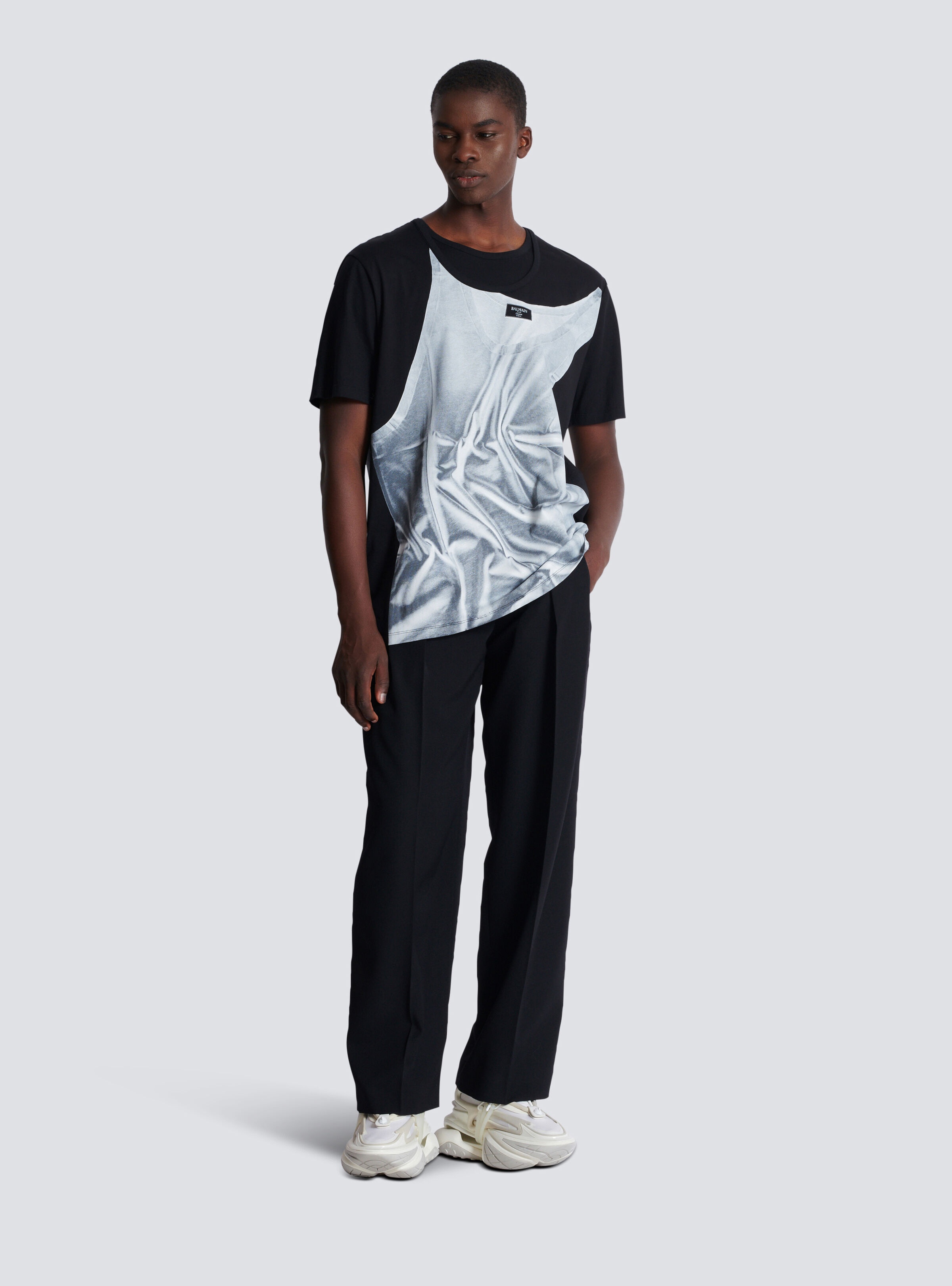 T-shirt with tank top print - 2