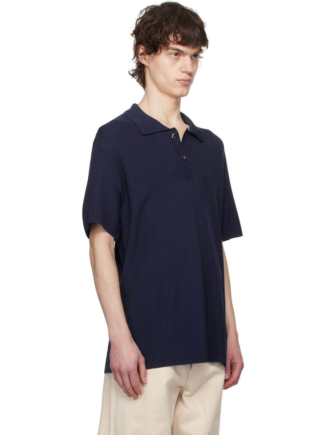 Navy La Croisière 'The knit' Polo - 2
