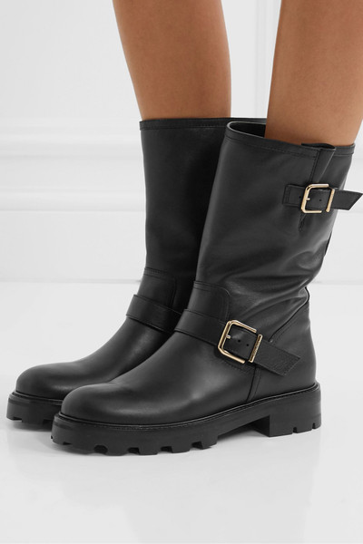 JIMMY CHOO Biker II leather boots outlook