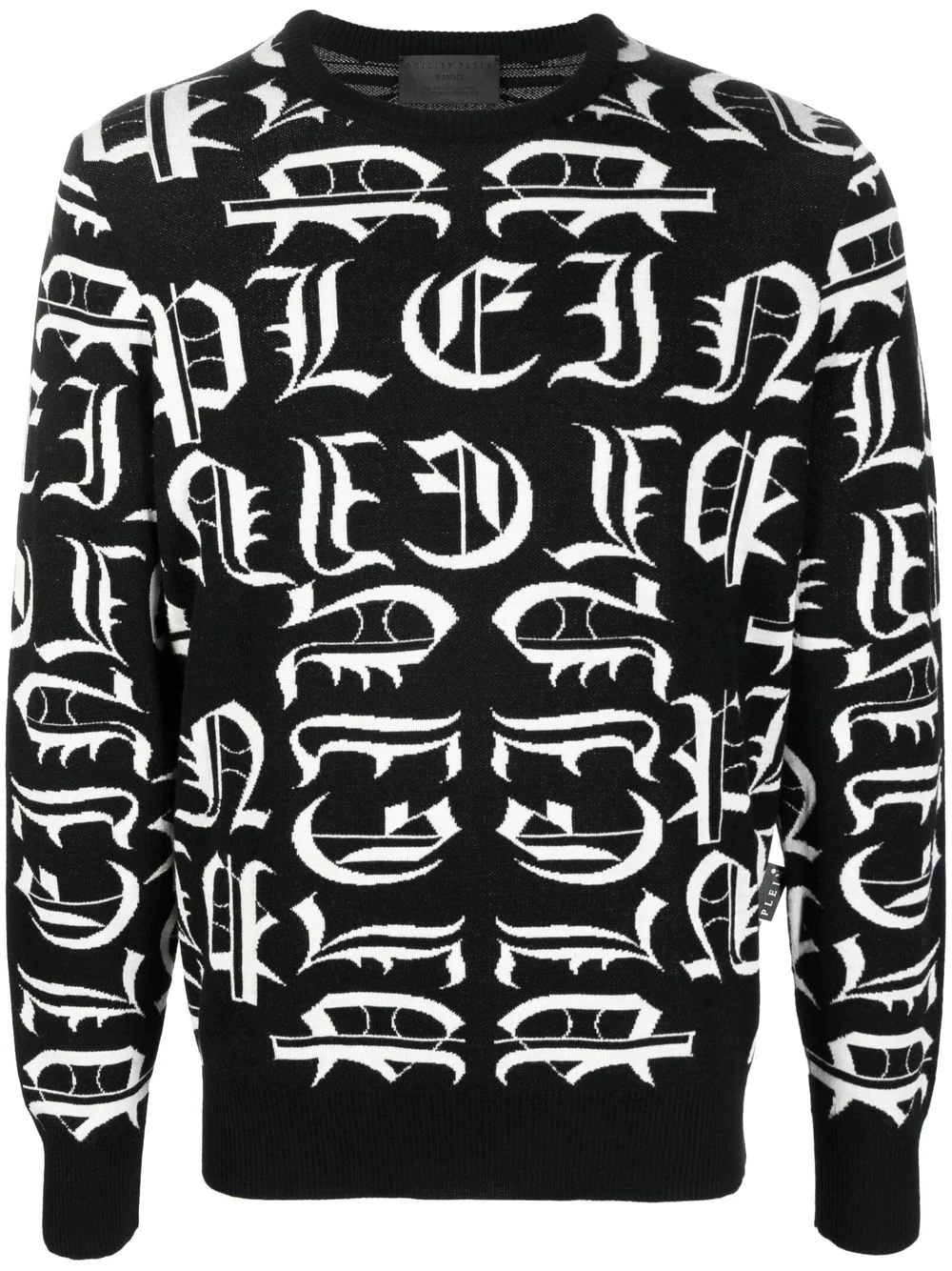 logo-embroidered crew neck sweater - 1