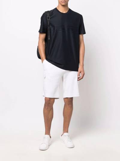 Brioni tonal-stripe cotton T-shirt outlook